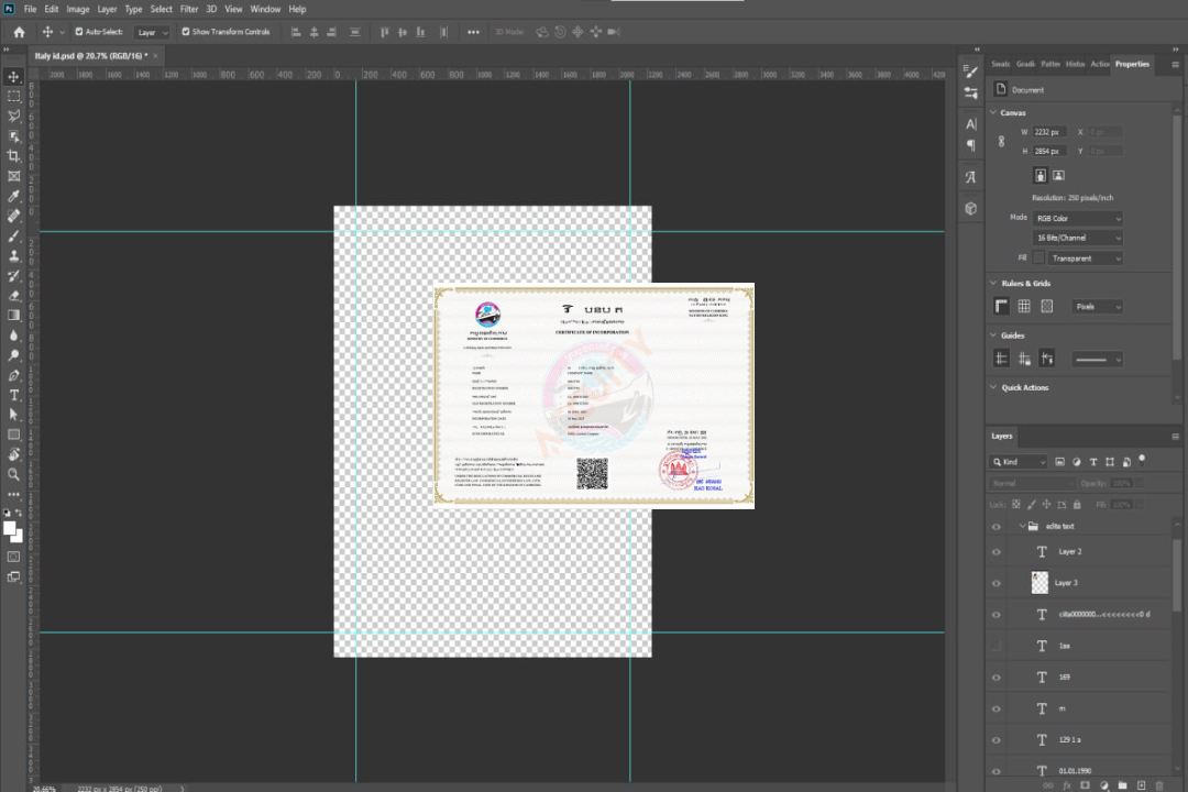 Modèle Word et PDF de certificat de constitution au Cambodge template